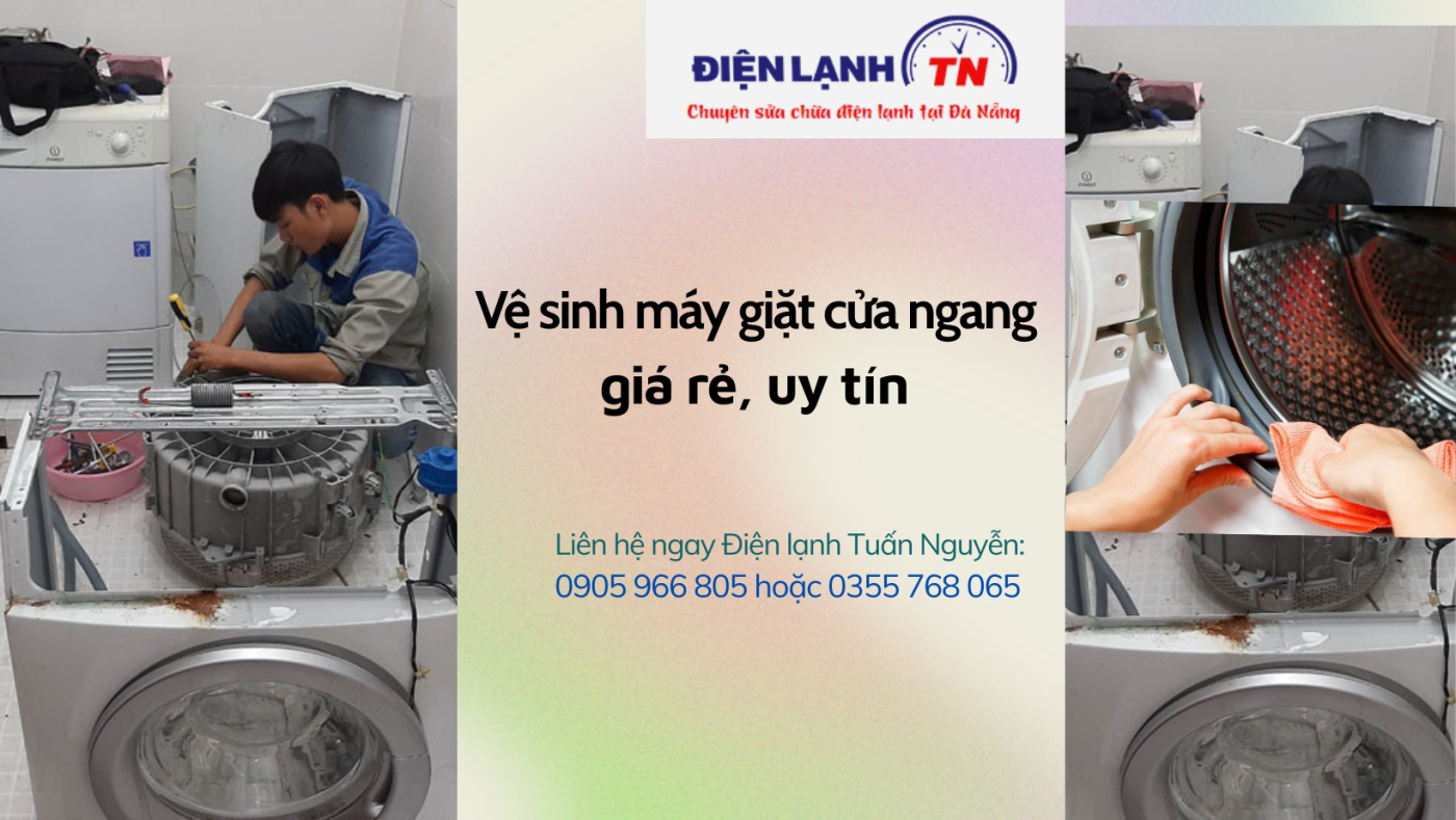 Vệ sinh máy giặt cửa ngang hết bao nhiêu tiền