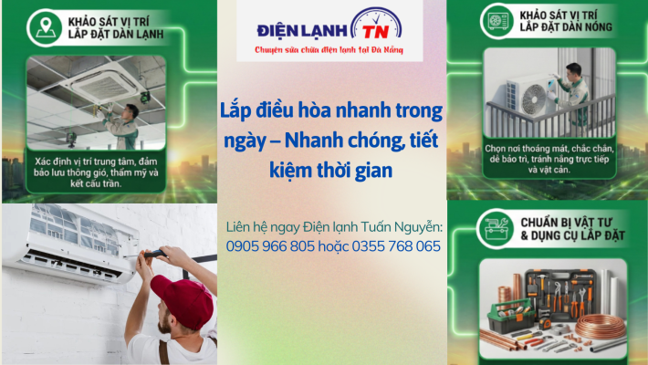 Lắp điều hòa nhanh trong ngày