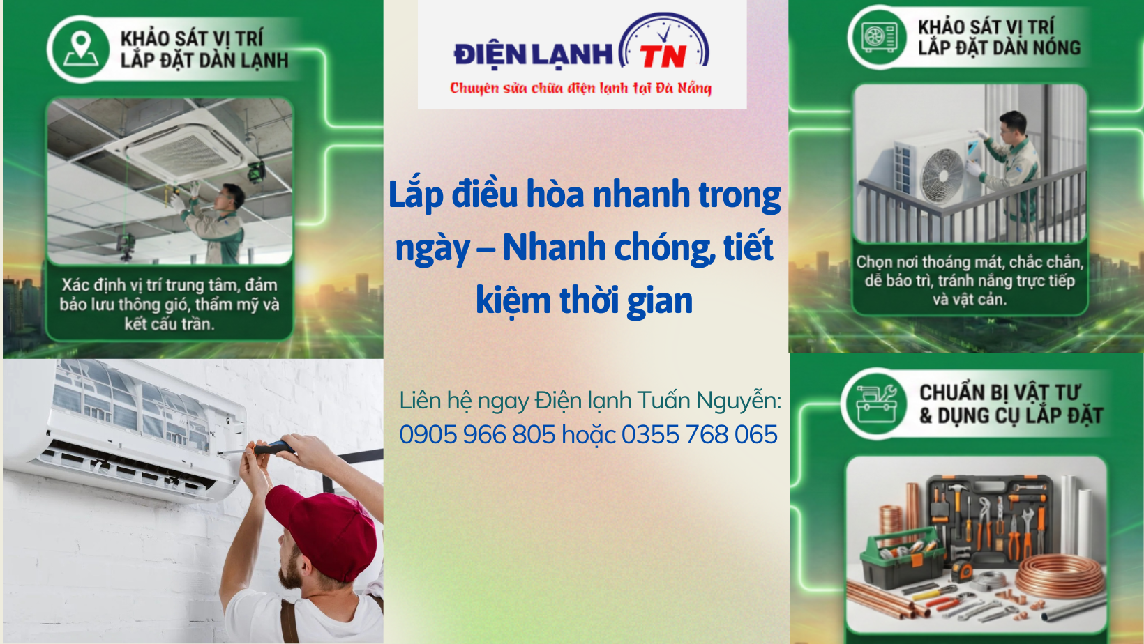 Lắp điều hòa nhanh trong ngày